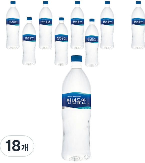 천년동안 해양심층수, 1.2L, 18개