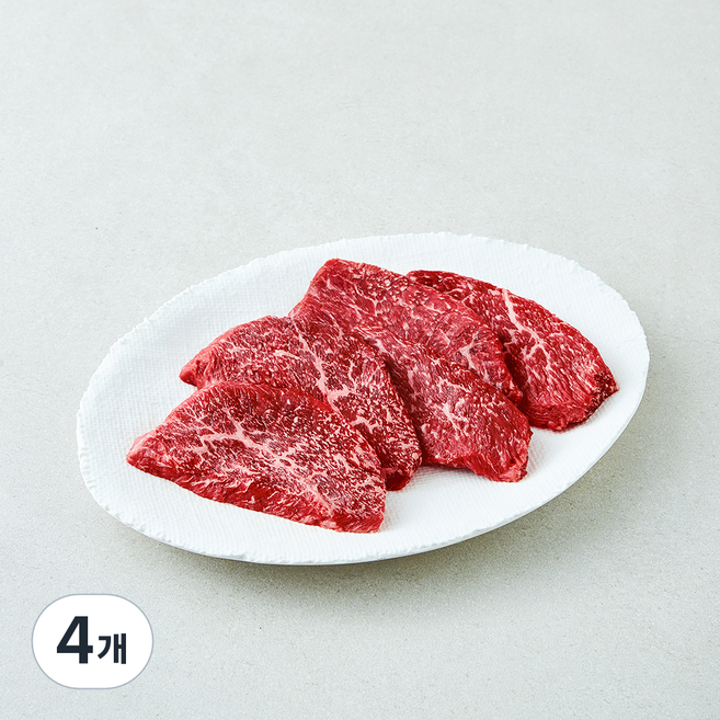 농협안심한우 삼각살 1등급 구이용 (냉장), 4개, 200g