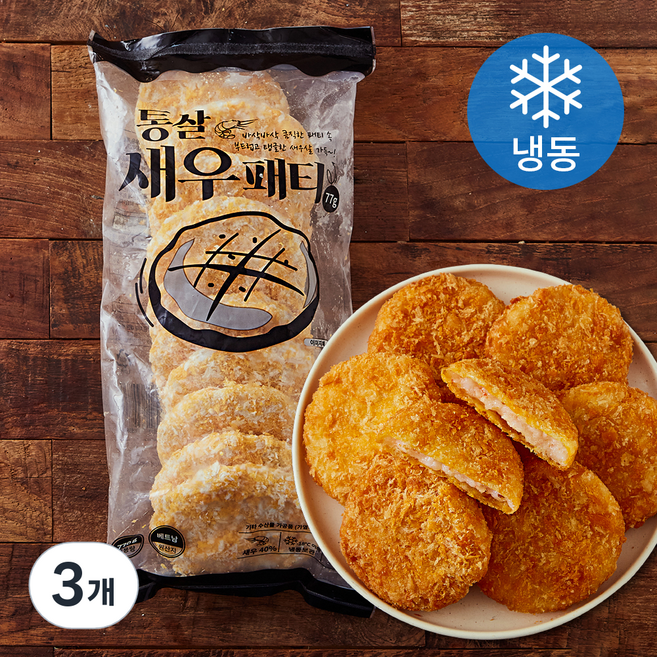 엠디에스 통살새우패티 10입 (냉동), 770g, 3개
