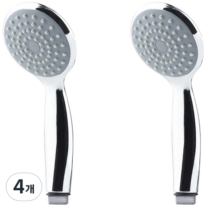 COBRA 크롬 ABC 샤워헤드, 4개, 실버