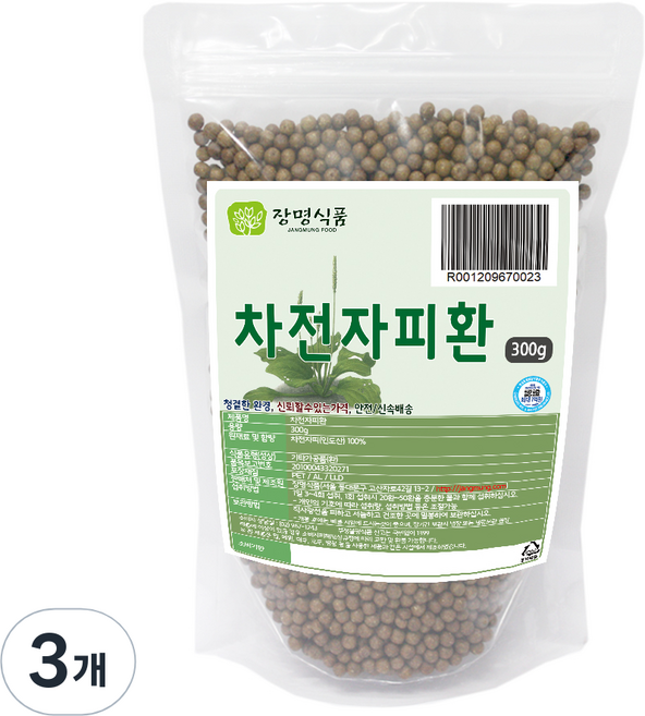 장명식품 차전자피환, 300g, 3개