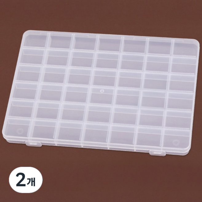 아트조이 칸칸이 소품정리 다용도 화장대 미니 수납박스 42칸, 투명, 2개