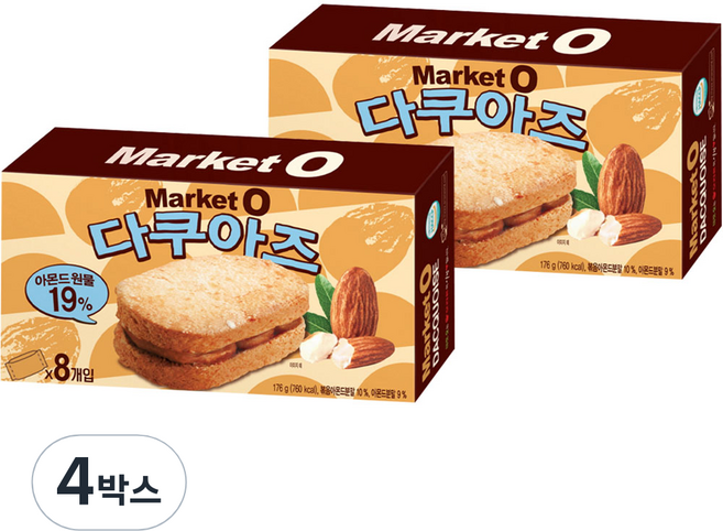 오리온 마켓 오 다쿠아즈, 176g, 4박스