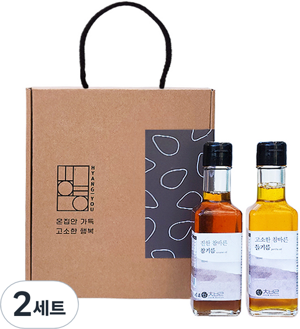 향유 참기름 150ml + 들기름 150ml 1호 선물세트, 2세트