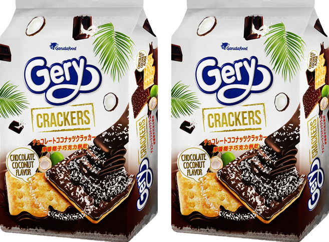 Gery 芝莉 厚醬餅乾 椰子巧克力味 酥脆餅乾 香氣濃郁, 216g, 2包