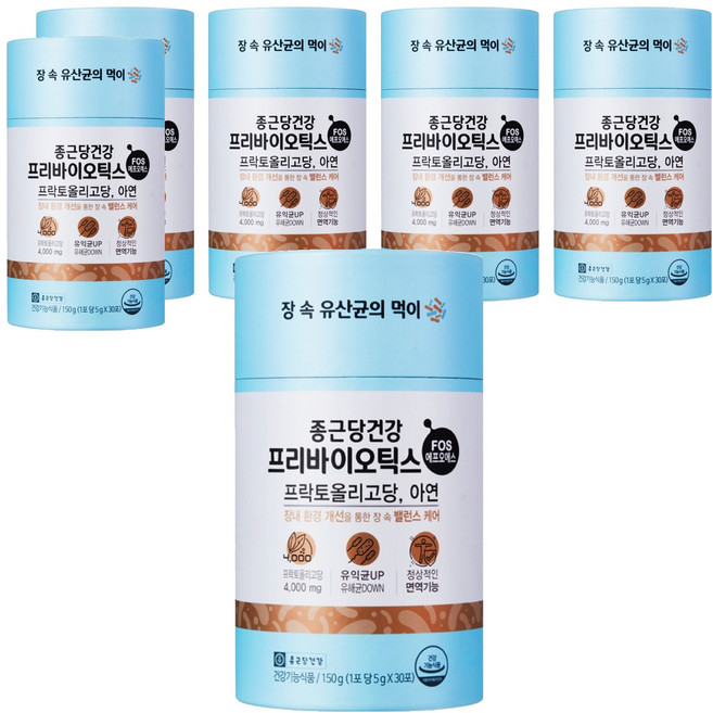 종근당건강 프리바이오틱스 에프오에스, 30회분, 6개
