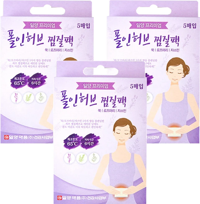 일양약품 폴인허브 찜질팩 5p, 3개 - 쿠팡