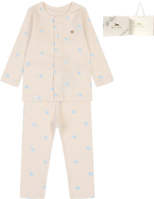ETTOI 嬰幼兒用 S Ruhol 修身棉質內衣上下裝禮品包裝組 + 提袋