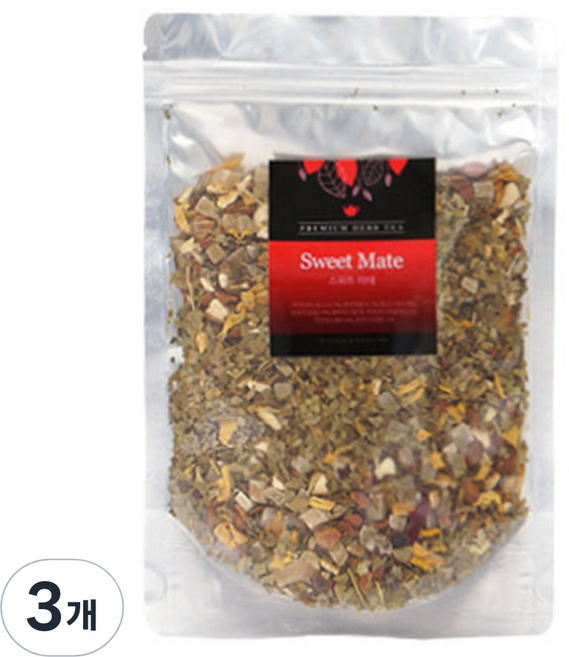 아름드레 대용량 리필 스위트 마테 블랜딩차, 60g, 1개입, 3개