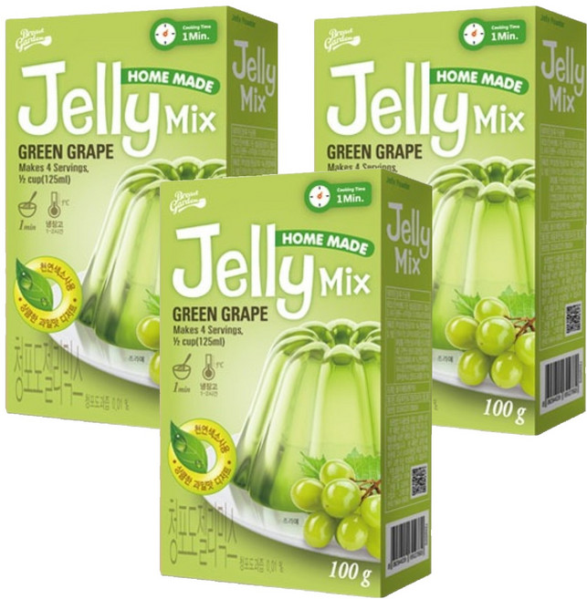 브레드가든 청포도젤리믹스 젤리만들기, 100g, 3개