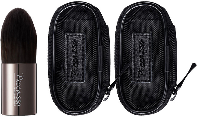 피카소 102 finger 파우더 앤 블러셔 브러쉬, 혼합 색상, 2개