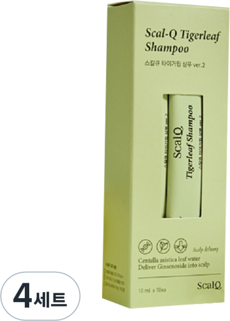 스칼큐 타이거립 버전투 여행용 스틱샴푸 10p, 100ml, 4개