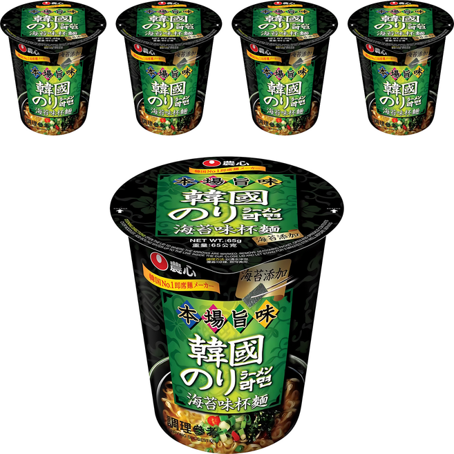 NONGSHIM 農心 海苔味 杯麵 65g, 5個