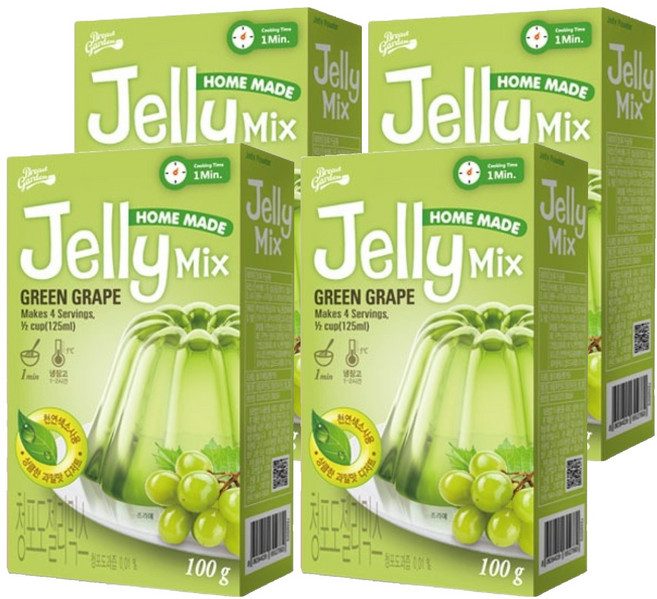 브레드가든 청포도젤리믹스 젤리만들기, 100g, 4개