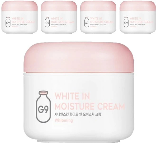 지나인스킨 화이트 인 모이스처 크림, 100ml, 5개 - 쿠팡