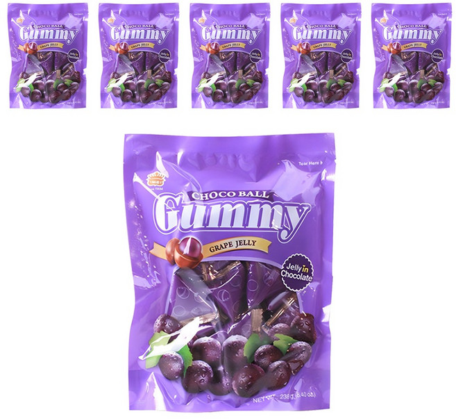 이메이 구미초코볼 포도맛, 238g, 6개