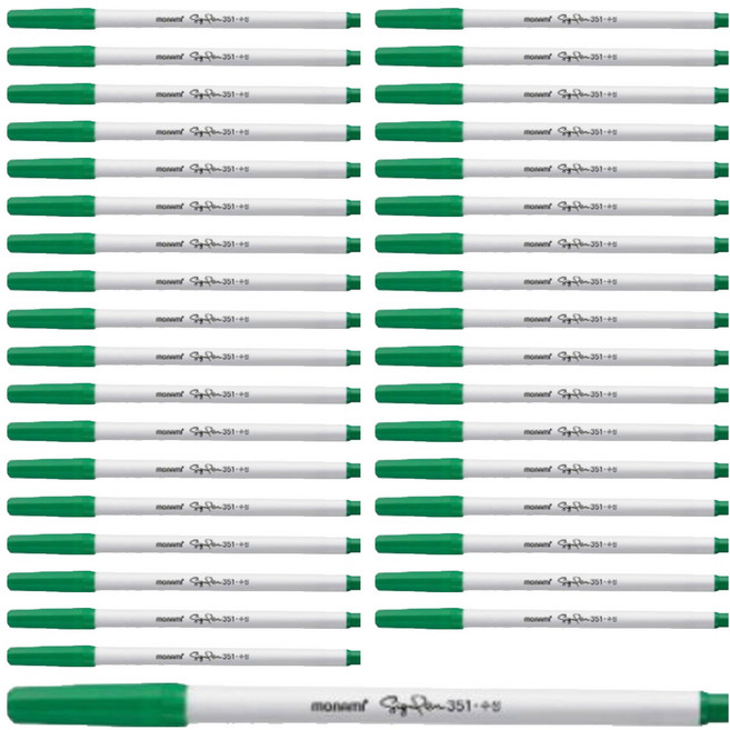모나미 351 사인펜, 녹색, 36개입
