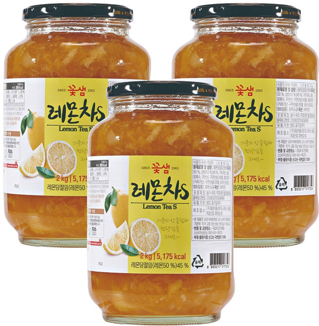 꽃샘 레몬차S, 2kg, 1개입, 3개