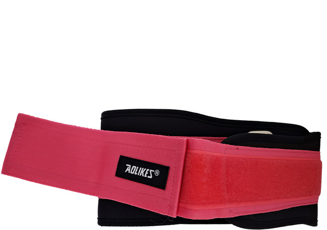 AOLIKES 奧力克斯 1698重訓腰帶, 1條, 玫紅色