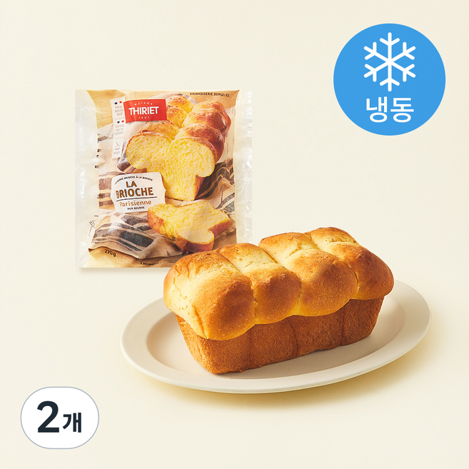 THRIET 올버터 파리지앵 브리오슈 (냉동), 270g, 2개, 1개입