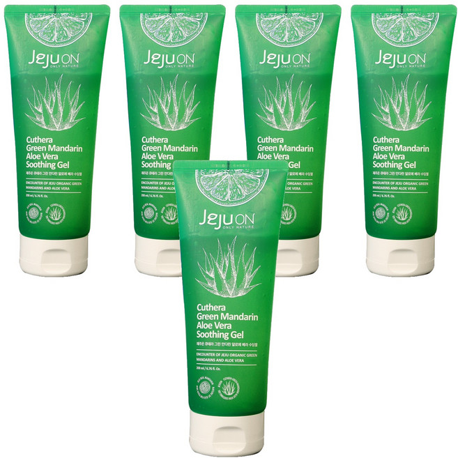 제주온 큐테라 풋귤 알로에베라 수딩젤, 200ml, 5개