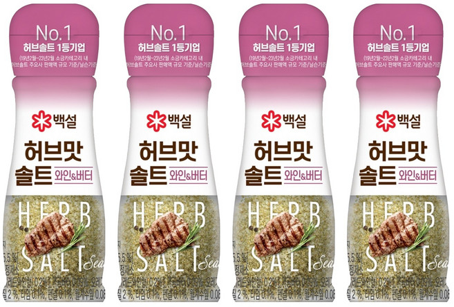 백설 허브맛솔트 와인 버터, 40g, 4개