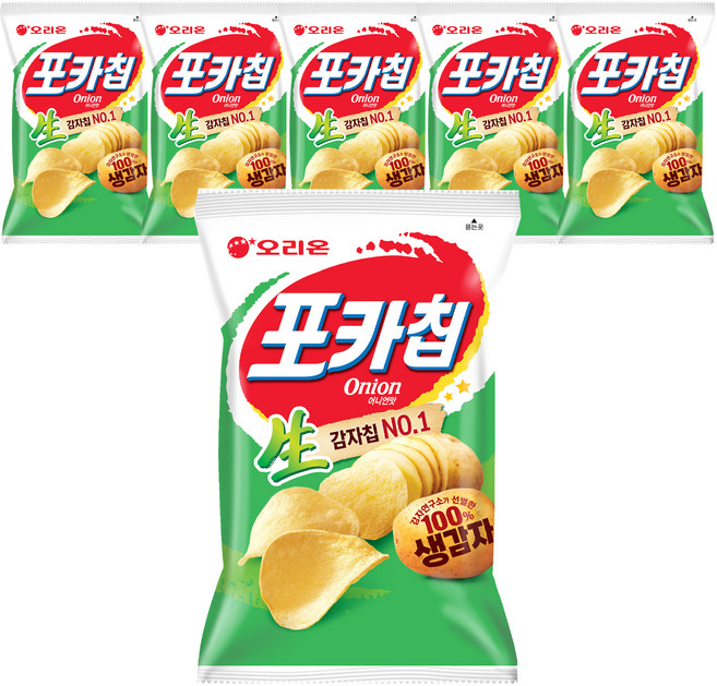 오리온 포카칩 어니언맛, 66g, 6개
