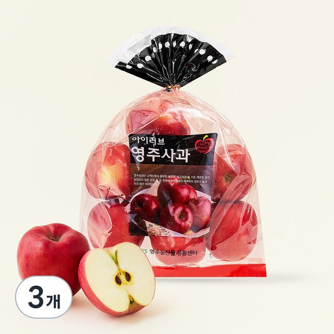 아이러브 영주사과, 1kg(4~7입), 3개