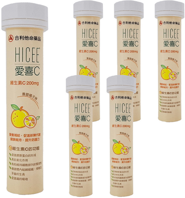 HICEE 愛喜 維生素C口嚼錠, 4g, 6罐