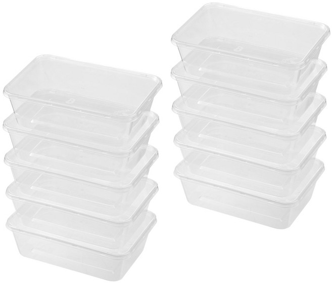 탐사 내열 용기 + 뚜껑 세트 투명, 10세트