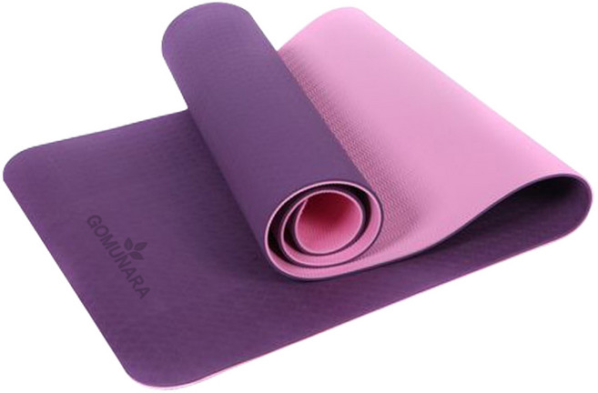 고무나라 TPE 투톤 요가매트 6mm, 퍼플, 1개