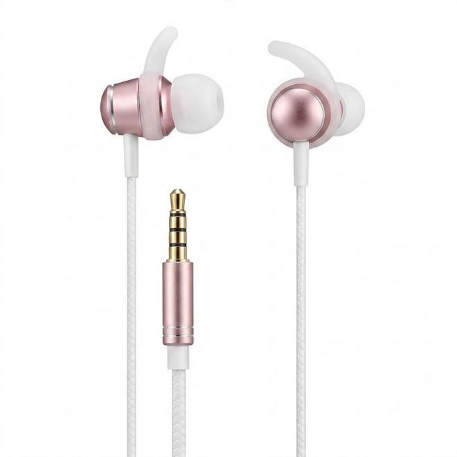 Kinyo 立體聲質感耳麥 附收納包 線長120cm 15g, IPEM-902, 粉色