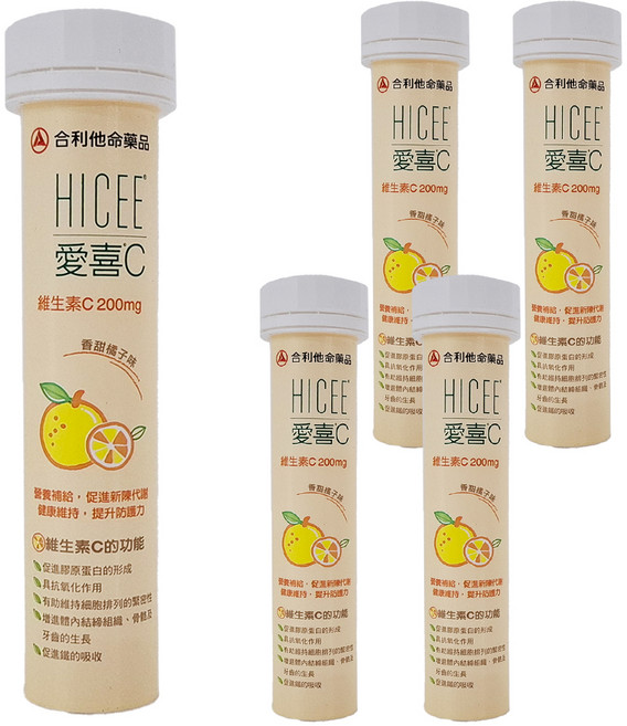 HICEE 愛喜 維生素C口嚼錠, 4g, 5罐