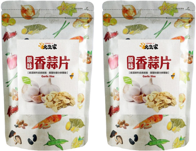 元氣家 原味香蒜片, 100g, 2包