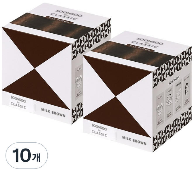 soonsoo 더 클래식 염모제, 밀크 브라운, 10개