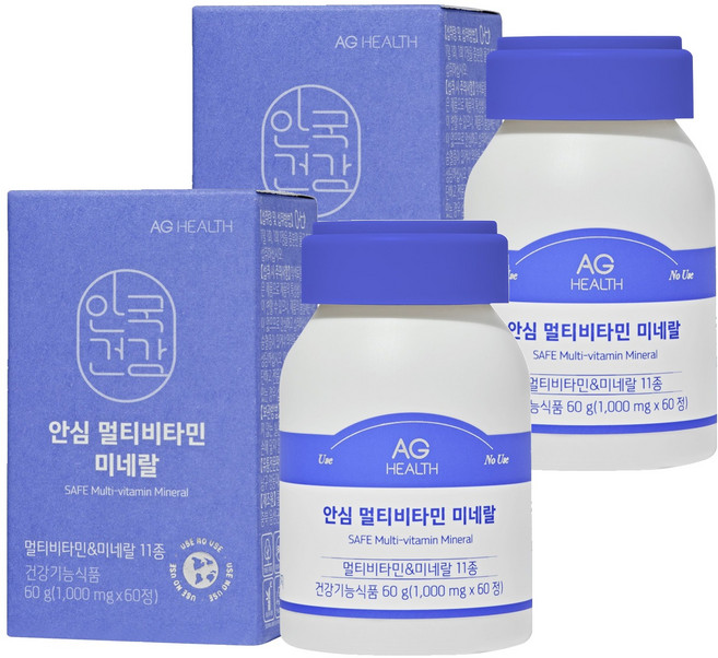 안국건강 안심 멀티비타민 미네랄, 60정, 2개