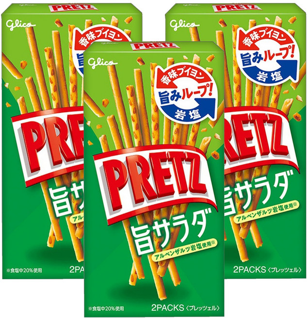 glico 格力高 Pretz 百力滋 野菜沙拉棒, 64g, 3盒