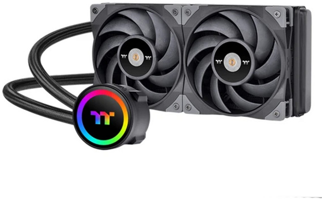 thermaltake 曜越 TOUGHLIQUID 240 EX Pro ARGB Sync CPU AIO MagForce2.0技術 高效能銅底板, 黑色, 1個