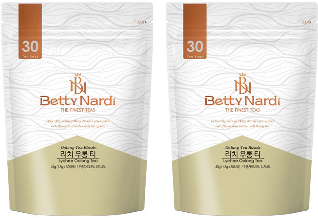 베티나르디 리치 우롱 티 티백, 1.5g, 30개입, 2개