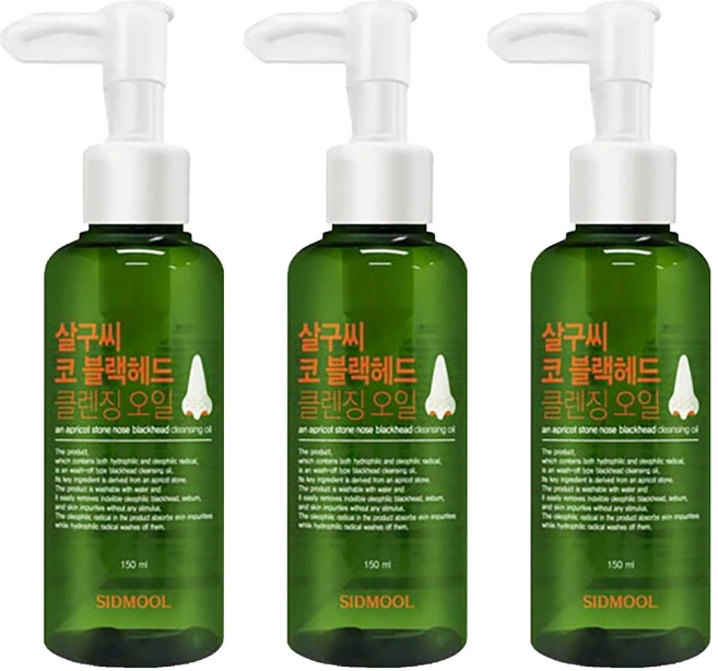 시드물 살구씨 코 블랙헤드 클렌징 오일, 150ml, 3개 - 쿠팡
