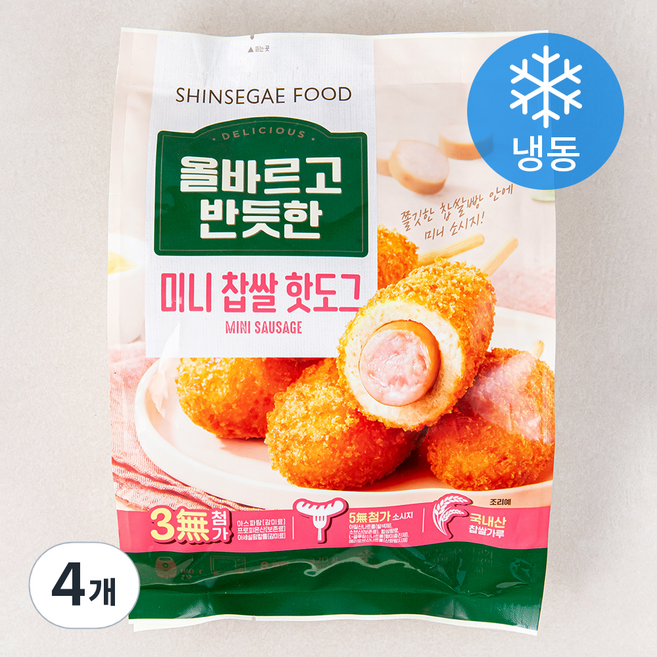 올반 미니찰핫도그 (냉동), 40g, 8개입, 4개