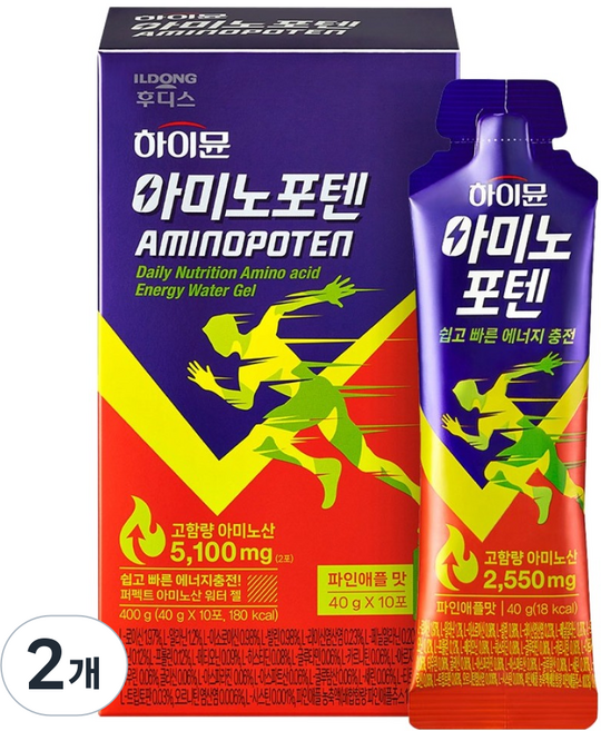하이뮨 아미노포텐 에너지젤, 400g, 2개