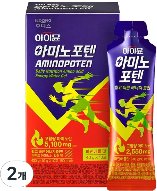 하이뮨 아미노포텐 에너지젤, 400g, 2개 - 쿠팡