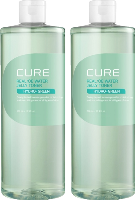 김정문알로에 큐어 리알로에 워터 젤리 토너, 500ml, 2개