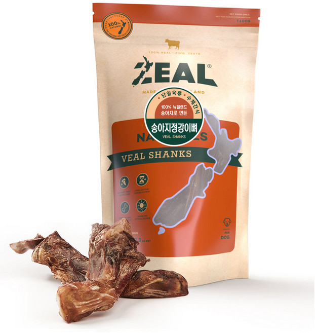 질 뉴질랜드산 강아지 수제간식, 송아지 정강이뼈, 150g, 1개