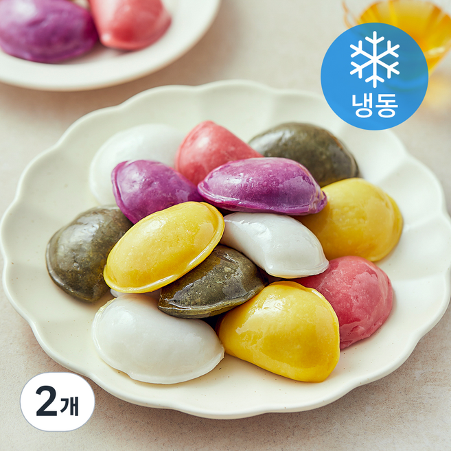 올바른 오색 반달떡 팥앙금 (냉동), 1kg, 1개입, 2개