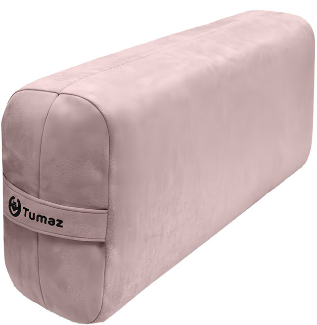 Tumaz 月熊 40&50D雙面硬度麂皮細緻絨瑜珈枕, 莫蘭迪粉, 1組