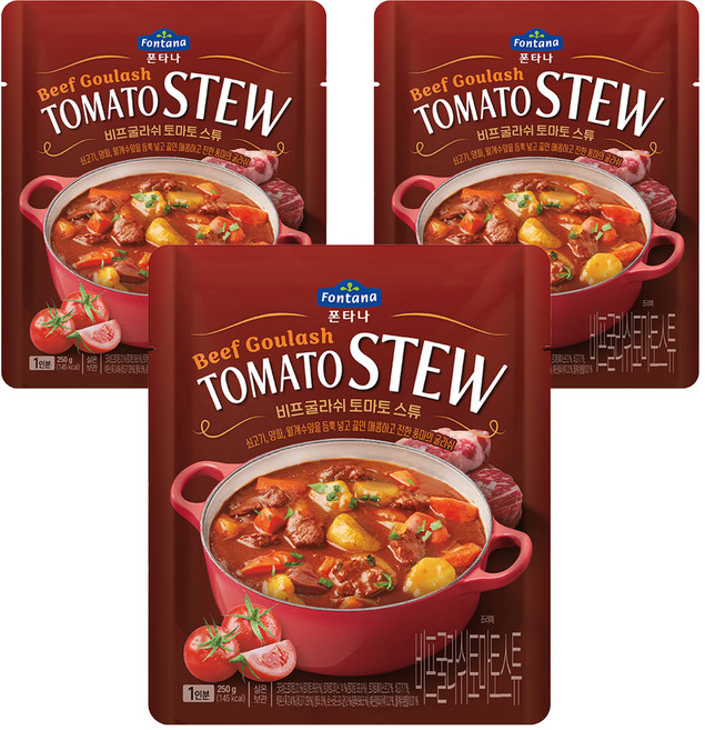 폰타나 비프 굴라쉬 토마토 스튜, 250g, 3개