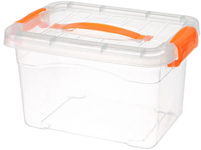 德利生活 收納箱 22L, 透明, 1個