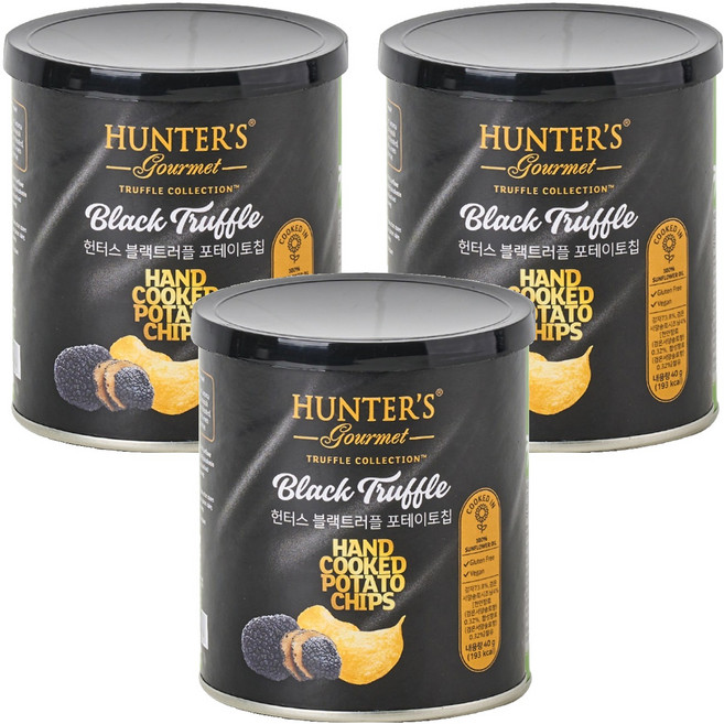 헌터스 블랙트러플 포테이토칩, 40g, 3개